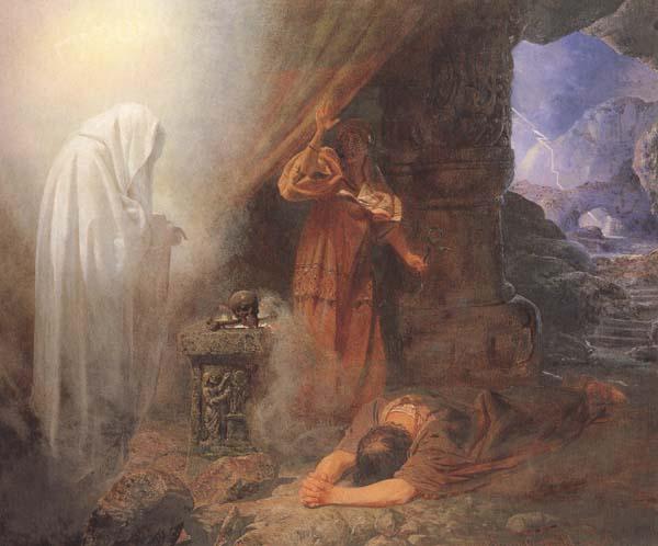 Edward Henry Corbould,RI,RWS Saul and the Witch of Endor (mk46) oil painting picture